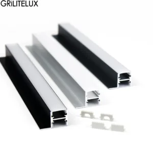 High End Design Top Bottom Lighting Channel Aluminium Profile for Cabinet Shelf Linear Lighting