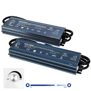 Professional Manufacturer Dc 12V 24V Ip67 20W 100W 200W 300W 0-10V PWM 1-10V Led Triac Resistor Dim Driver for Led Strip