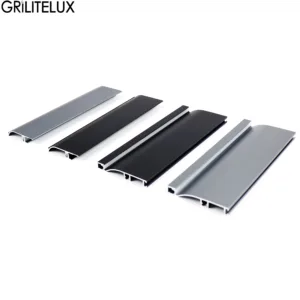 Modern Decorative Recessed Anodized Aluminum Skirting Profile for LED Strip Lighting Floor Baseboard Channel for Ambient Light