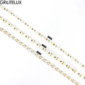 Compact LED Tape Light 120-168LEDs/m 3-6mm PCB Mini Cut 8.33mm High Lumen Output Cabinet-Ready Very Thin Led Strip