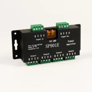 SP901E Signal Amplifier With 4/8 SPI Output Channels Addressable LED Strip WS2812B WS2811 SK6812 for Long Distance Stability