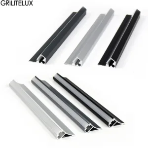 Recessed LED Cabinet Lamp 45 Degree Oblique Lighting Mini Thin Embedded Layer Shelf Aluminum Profile for Wine Cabinet Light