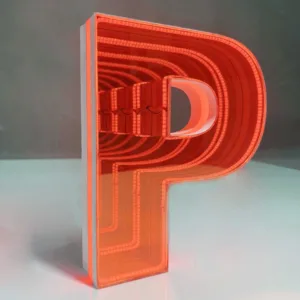 3D Infinite Mirror LED  Custom Letter logo Custom LED Neon Light logo Illuminated Letter Business Sign