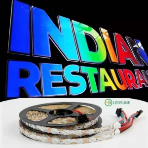 12V Lettersign S Shape Zigzag WS2815 Programmable LED Pixel Tape 8MM RGBIC 12V S Shape LED Strip Light for Business Signage