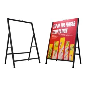 Black Freestanding A-Frame Sign Stand Display Portable Advertising Board Poster Holder